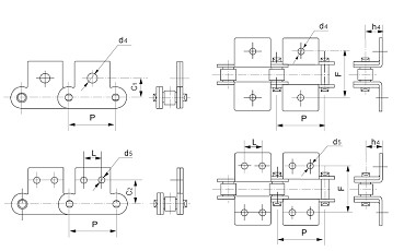 Attachment of Double-Pitch Conveyor Roller Chain