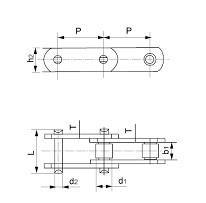 Metric Series Long Pitch Conveyor Chain